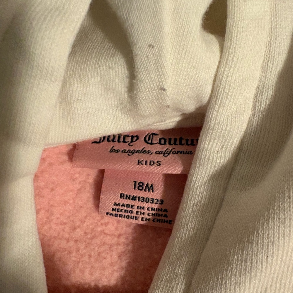 Juicy Couture baby girl's pink and white tracksuit sequin detailing 18 months - Picture 5 of 5